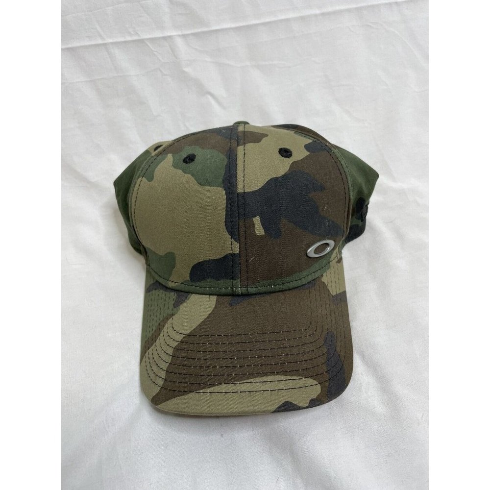 Oakley Men's Tinfoil New Era 39THIRTY Stretch Fit Hat Cap - Olive Camo (M/L)